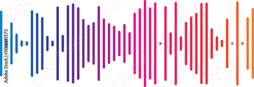 Colorful Audio Sound Wave Equalizer Background – Music Waveform Frequency, Radio Signal and Voice Visualization for Recording, Media and Modern Digital Design (Vector Illustration)