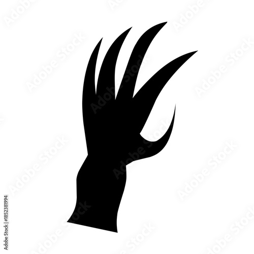 Zombie hand silhouette illustration