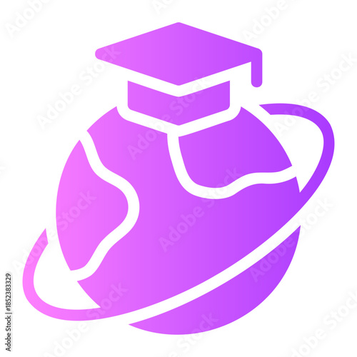 global education gradient icon