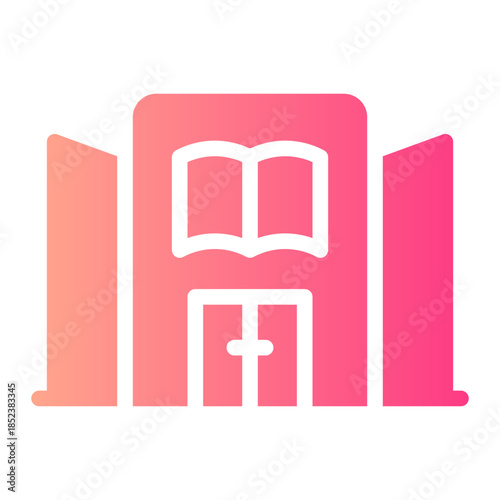 library gradient icon