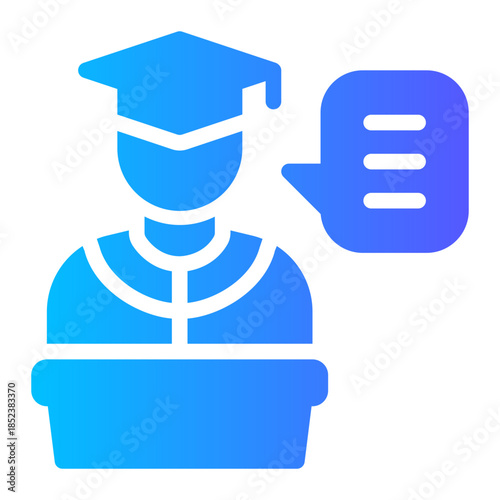 speech gradient icon