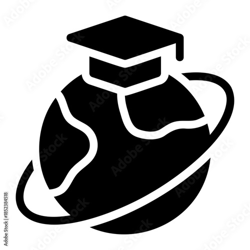 global education glyph icon