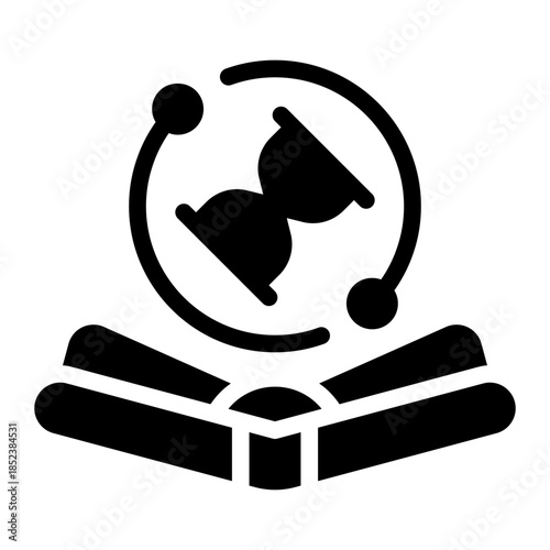 lifelong learning glyph icon