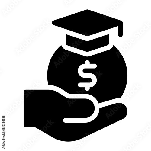 student loan glyph icon