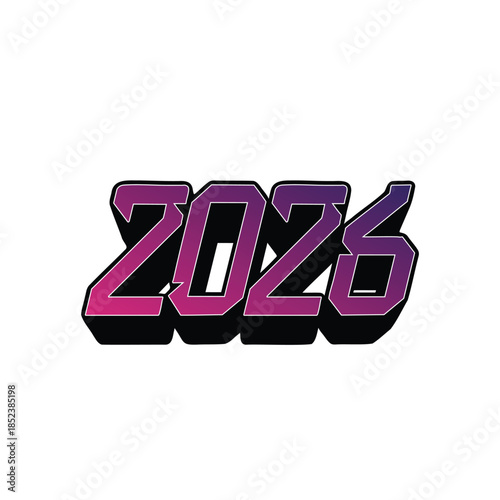 2026 new year design loogo vector
