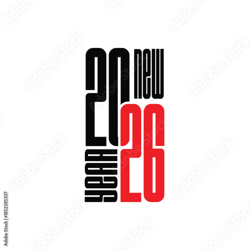 2026 new year design loogo vector