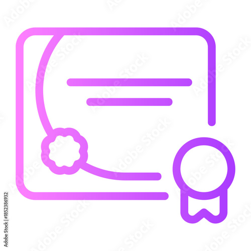 certificate gradient icon