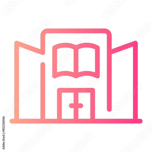 library gradient icon
