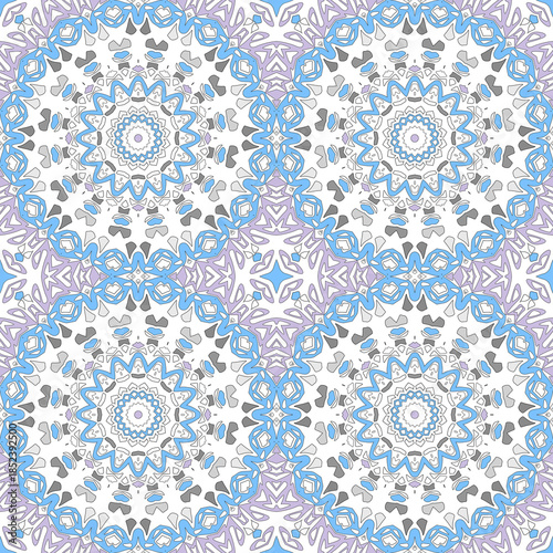 Multicolored ornament mandala kaleidoscope in pastel colors
