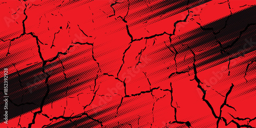 red and black brush wrap car sticker pattern abstract banner sporty lines red and black color combination grunge brush pattern racing motorsport design.