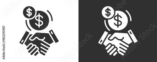 Acquisition Icon Set Vector Collection Isolated In Black And White