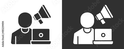 Marketing Icon Set Vector Collection Isolated In Black And White