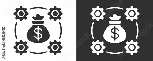 Cost Icon Set Vector Collection Isolated In Black And White