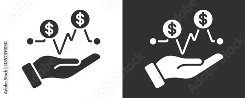 Revenue Icon Set Vector Collection Isolated In Black And White