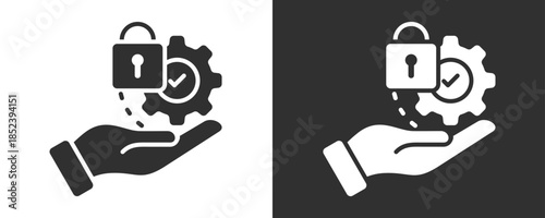 Execute Icon Set Vector Collection Isolated In Black And White