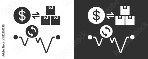 Trading Icon Set Vector Collection Isolated In Black And White