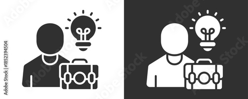 Entrepeneur Icon Set Vector Collection Isolated In Black And White