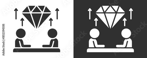 Value Icon Set Vector Collection Isolated In Black And White