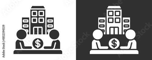 Broker Icon Set Vector Collection Isolated In Black And White