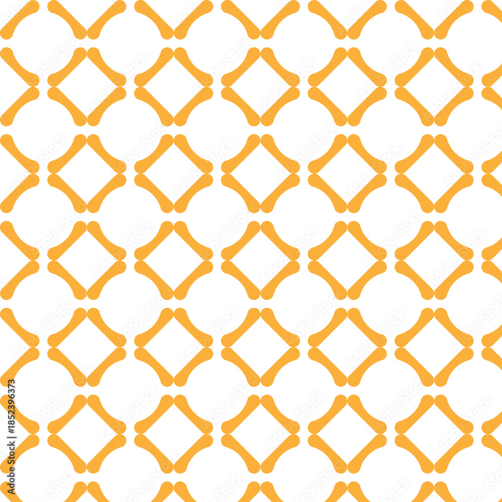 Fototapeta premium Orange Geometric Diamond Pattern Seamless Background Keywords: orange, geometric, pattern