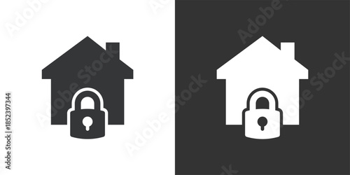 Home Security icon. Solid glyph series icon
