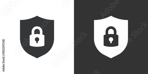 Protection Shield icon. Solid glyph series icon