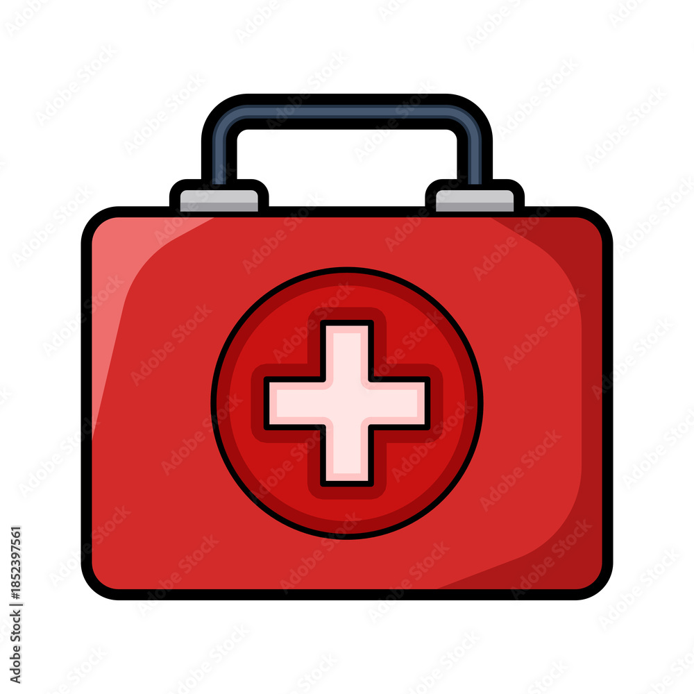 Fototapeta premium Emergency First Aid Kit Medical Box