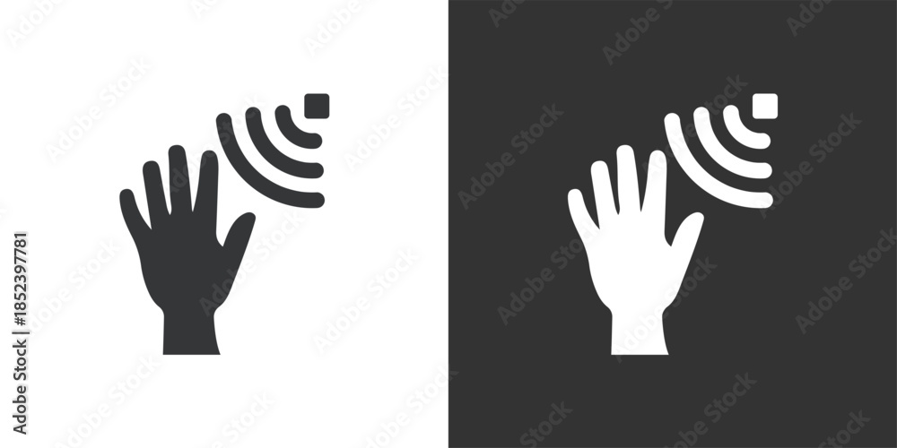 Obraz premium Touchless Sensor icon. Solid glyph series icon