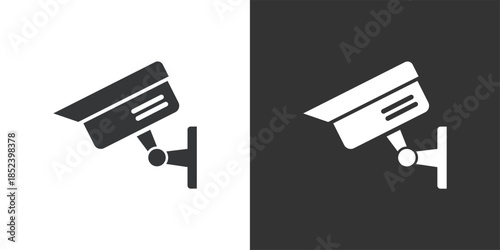 CCTV Surveillance Camera icon. Solid glyph series icon