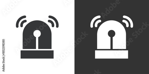 Warning Siren icon. Solid glyph series icon