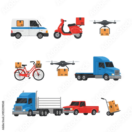 Various Vehicles and Delivery Methods.