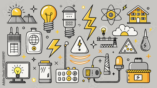 Various innovative technology icons
