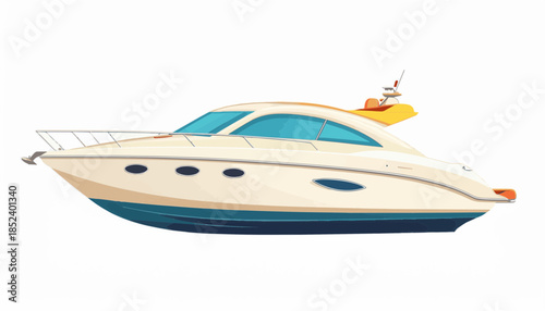 yacht isolated on white background vector