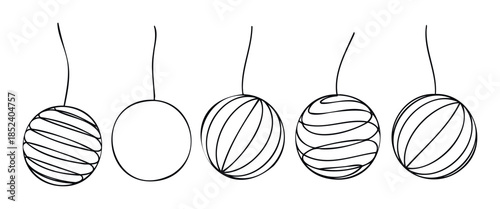 Abstract line art sphere collection with varying stripe designs for modern decoration and graphic projects