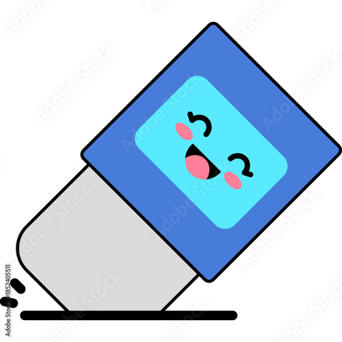 Cute Cartoon Eraser Illustration