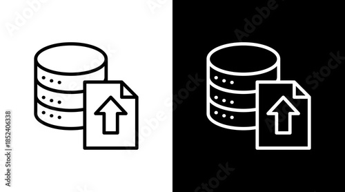 Upload Data With Icon Set Design