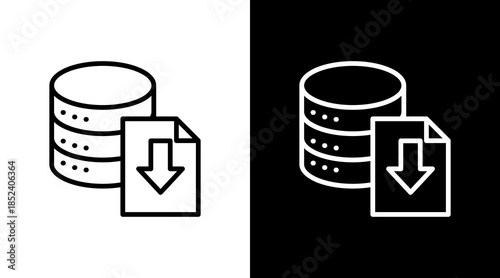 Download Data With Icon Set Design