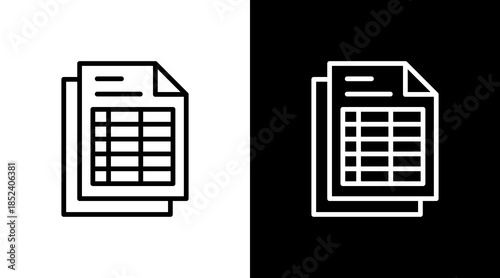 Spreadsheet With Icon Set Design