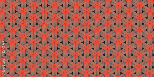 Colour Hexagon Tile Connection art background design illustration