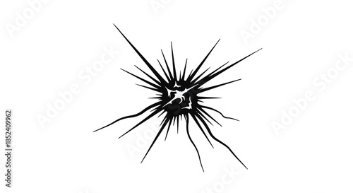 broken glass isolated on white