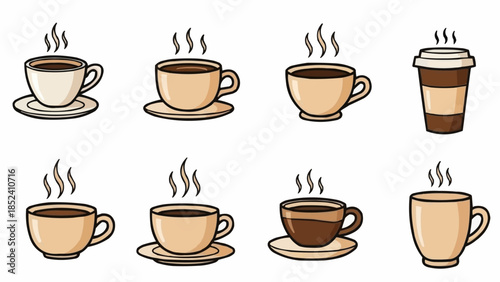 Collection of Coffee Cups and Mugs.