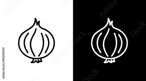 Onion With Icon Set Design