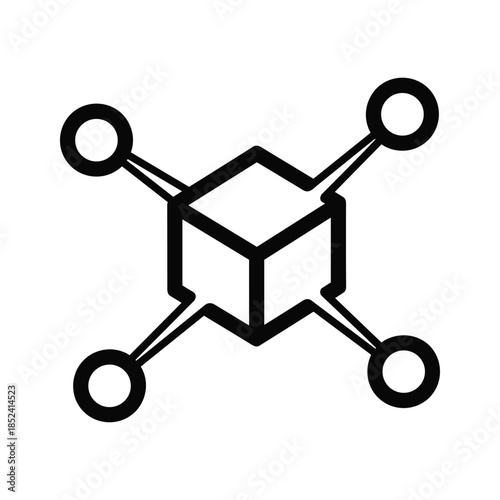 Simple molecule structure illustration