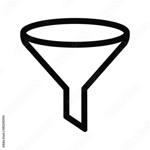 Simple funnel icon illustration