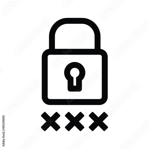 Password protection with lock icon