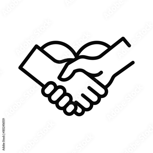 Handshake illustration representing partnership and agreement