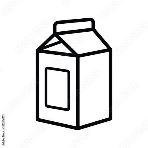 Milk carton icon illustration