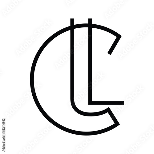 Modern cl logo design element
