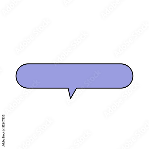 Simple frame vector illustration. Speech balloon, border, title, subtitle, line, banner.