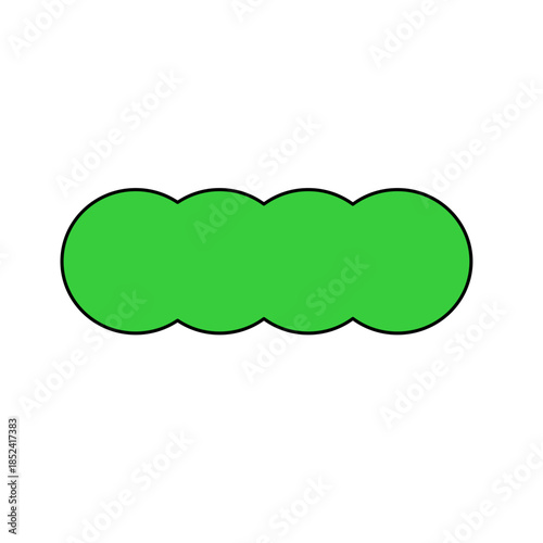 Simple frame vector illustration. Speech balloon, border, title, subtitle, line, banner.